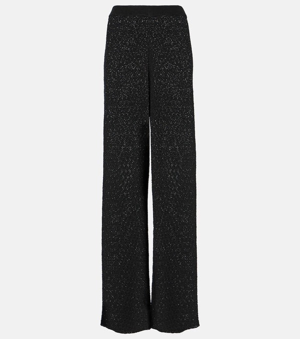 Toteme Crochet high-rise wide-leg pants