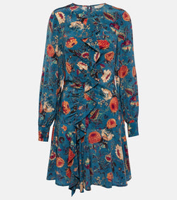 Ulla Johnson Salima ruffled floral silk minidress