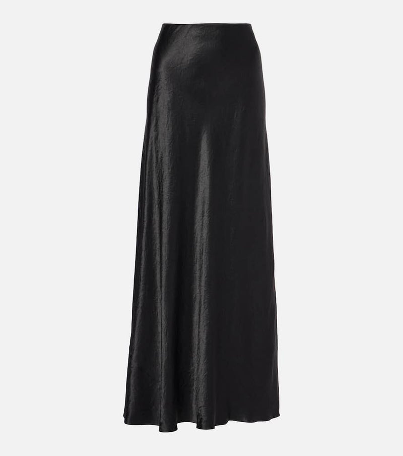 Vince High-rise satin maxi skirt