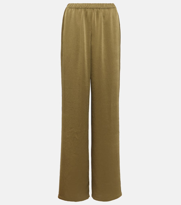 Vince Low-rise satin wide-leg pants