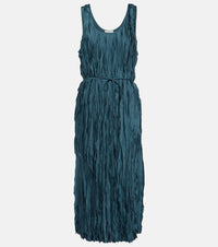 Vince Pleated satin midi dress