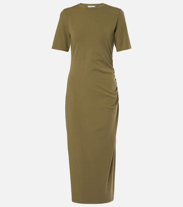 Vince Cotton-blend jersey midi dress