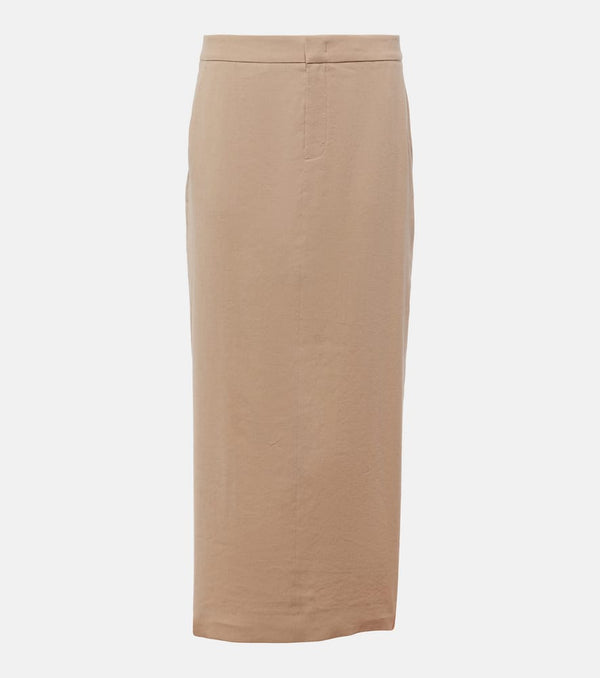 Vince Linen-blend maxi skirt