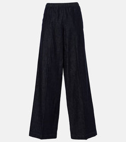 Vince Low-rise cotton twill wide-leg pants