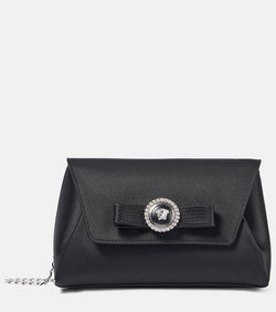 Versace Gianni Ribbon Small satin clutch