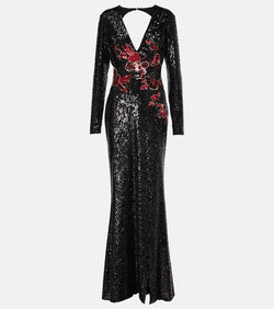 Elie Saab Embroidered sequined gown