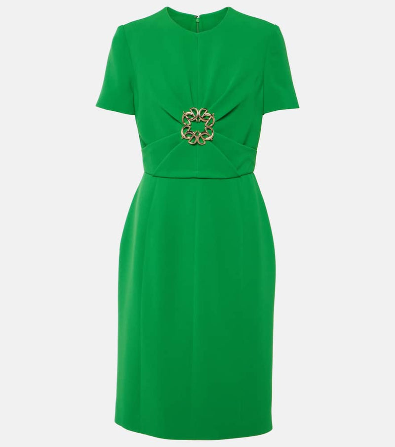 Elie Saab Gathered cady midi dress