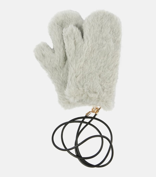 Max Mara Ombrato teddy mittens