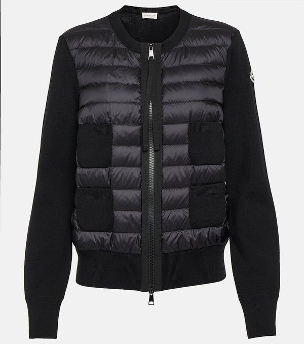 Moncler Down-paneled wool cardigan