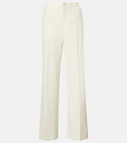 Moncler High-rise gabardine flared pants