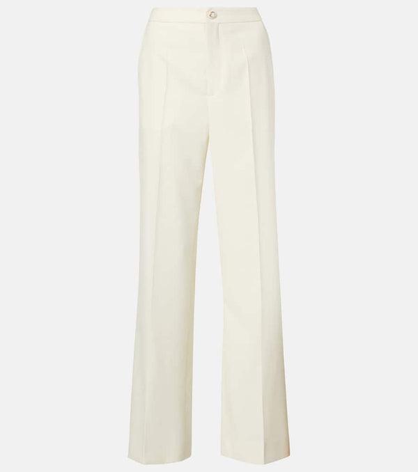 Moncler High-rise gabardine flared pants