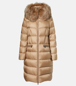 Moncler Boedic shearling-trimmed down coat