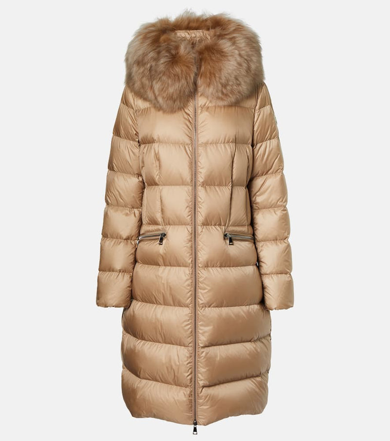 Moncler Boedic shearling-trimmed down coat