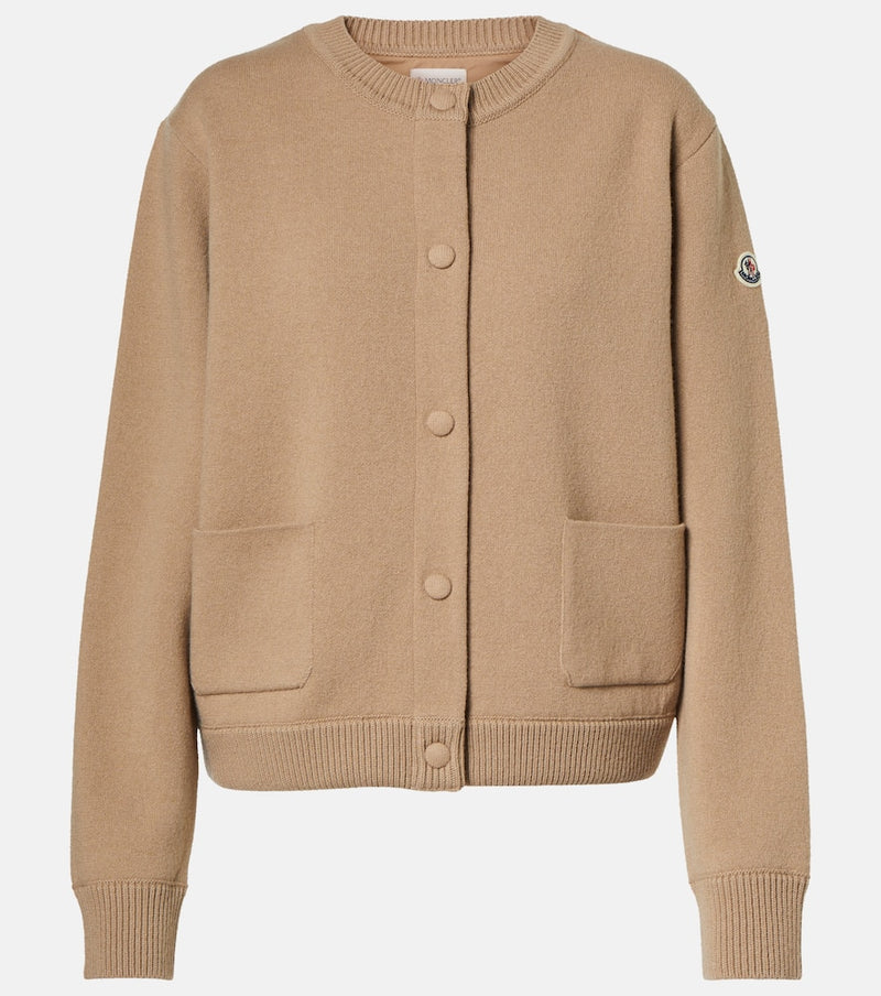 Moncler Padded cotton-blend cardigan