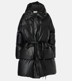 MM6 Maison Margiela Faux leather puffer coat