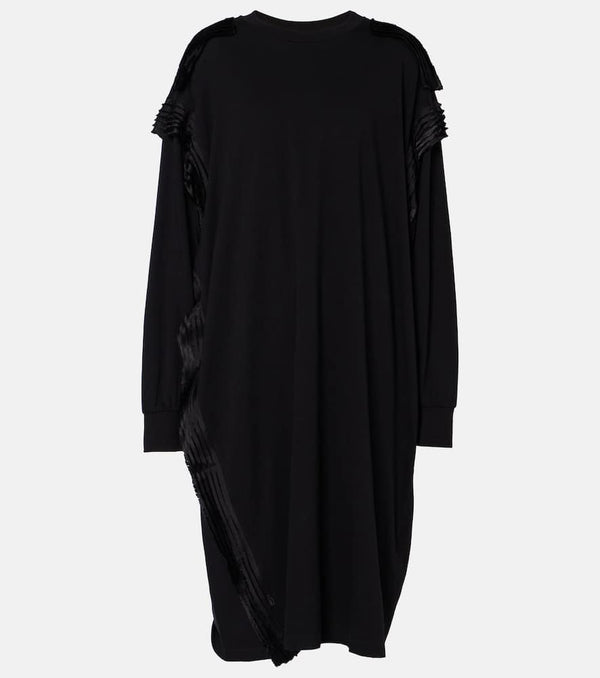 MM6 Maison Margiela Ruffled cotton jersey sweater dress