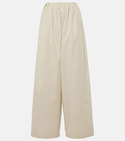 MM6 Maison Margiela High-rise cotton wide-leg pants