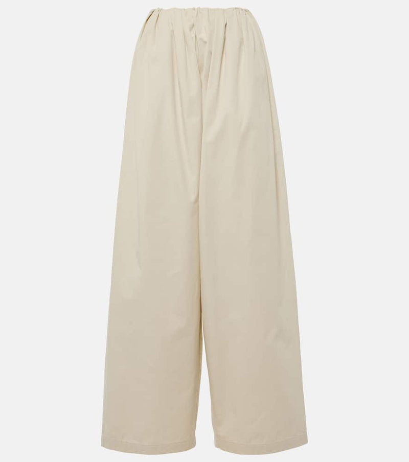 MM6 Maison Margiela High-rise cotton wide-leg pants