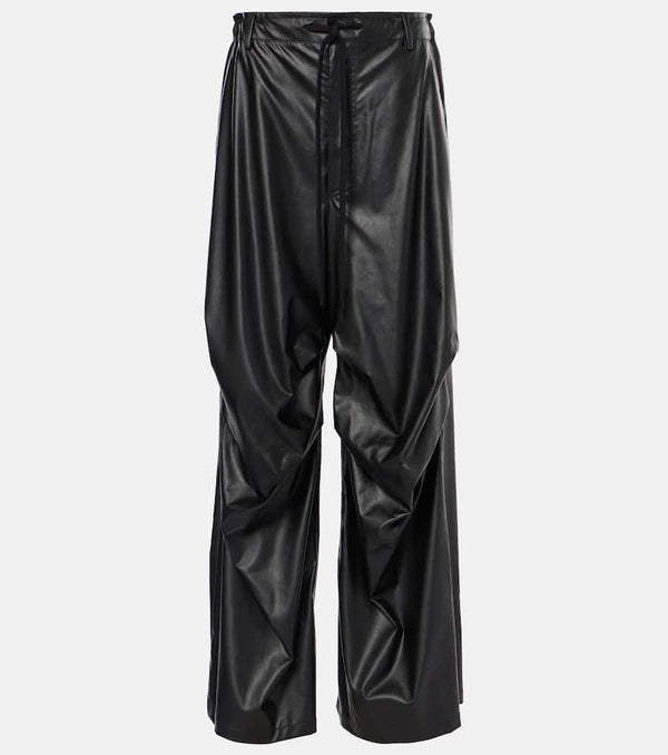 MM6 Maison Margiela Faux leather wide-leg pants