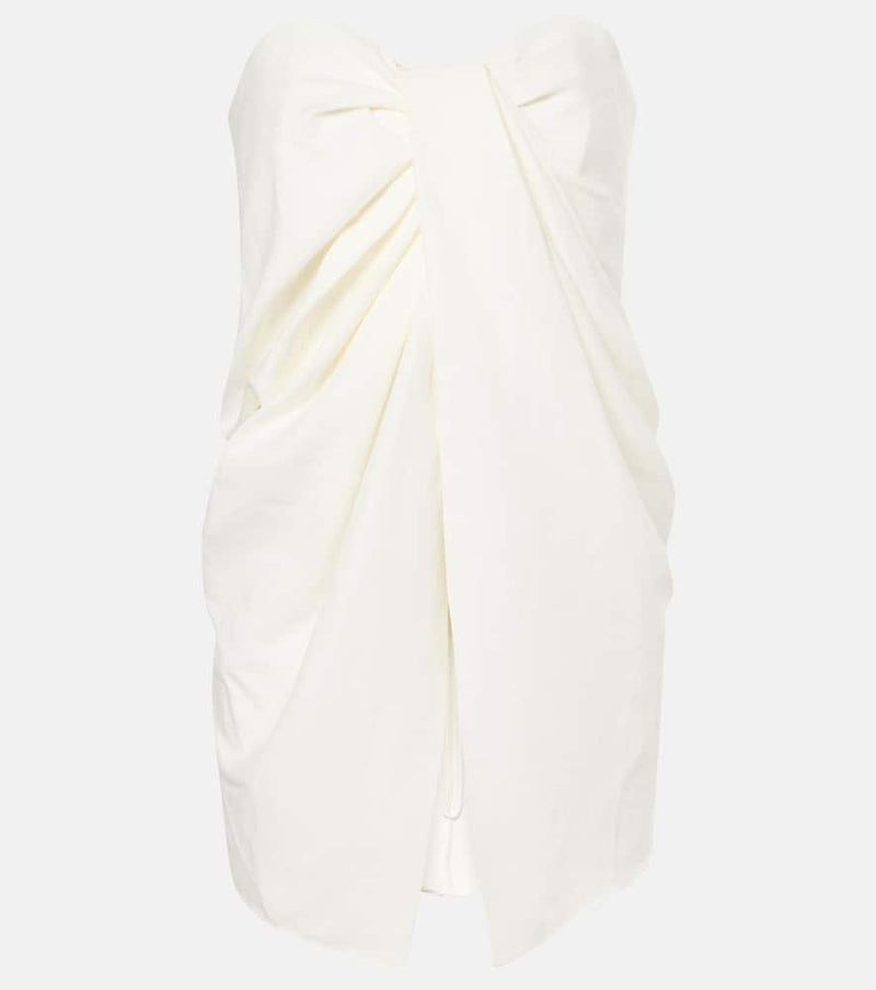 Tove Tuiren draped linen and cotton-blend top