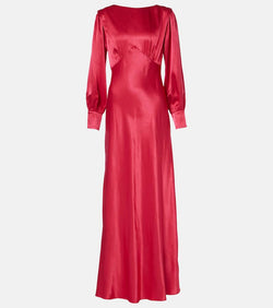 Rixo Marni 2 satin crêpe maxi dress