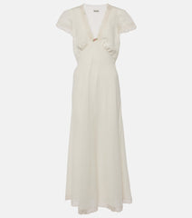Rixo Clarice lace-trimmed midi dress