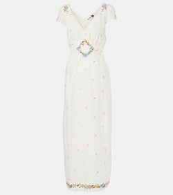 Rixo Carey embroidered maxi dress