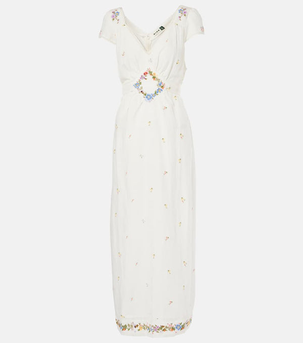 Rixo Carey embroidered maxi dress