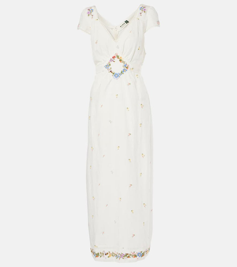 Rixo Carey embroidered maxi dress