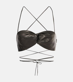 The Sei Leather bra top