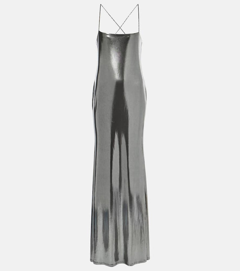 The Sei Metallic jersey gown