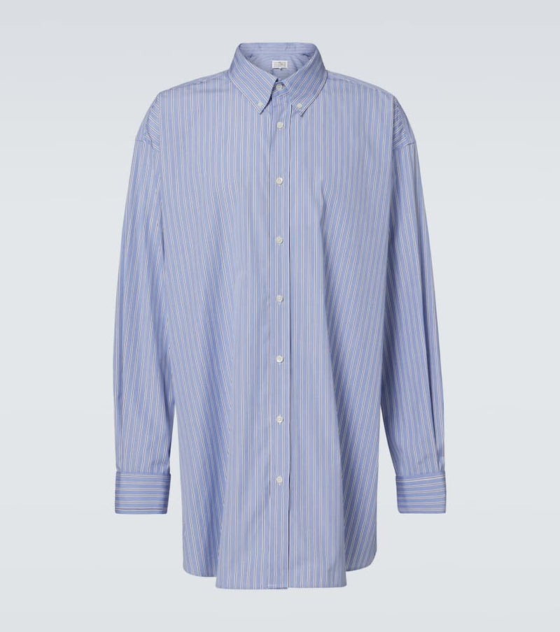 Maison Margiela Striped oversized cotton shirt