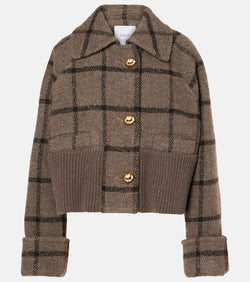 Patou Oversized checked wool-blend jacket