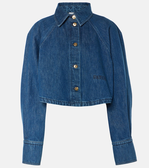 Patou Cropped denim shirt