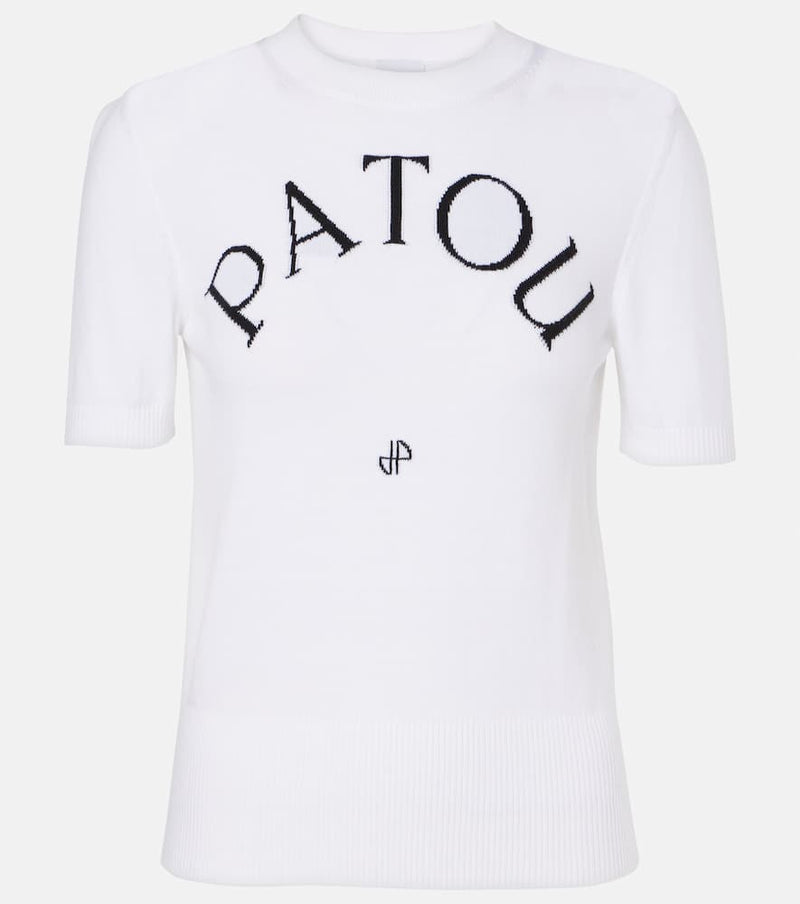 Patou Logo jacquard cotton-blend top