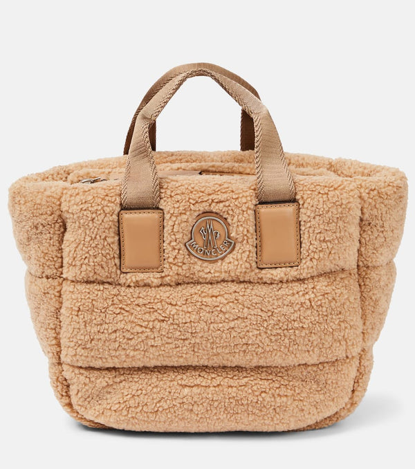Moncler Caradoc Mini leather-trimmed tote bag
