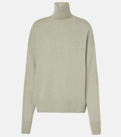 Ami Paris Ami De Caur wool and cashmere turtleneck sweater