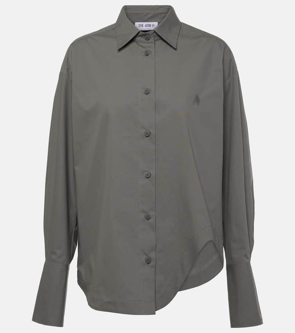 The Attico Eliza asymmetric cotton canvas shirt