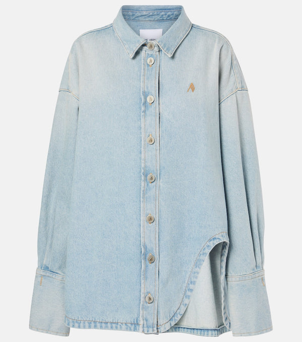 The Attico Asymmetric denim shirt