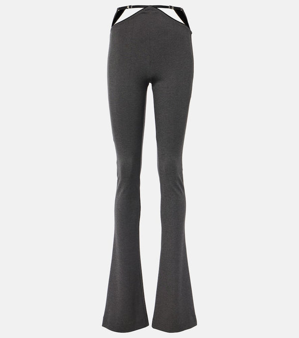 The Attico Cutout jersey flared pants