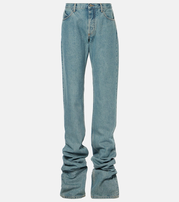 The Attico Ruched straight jeans