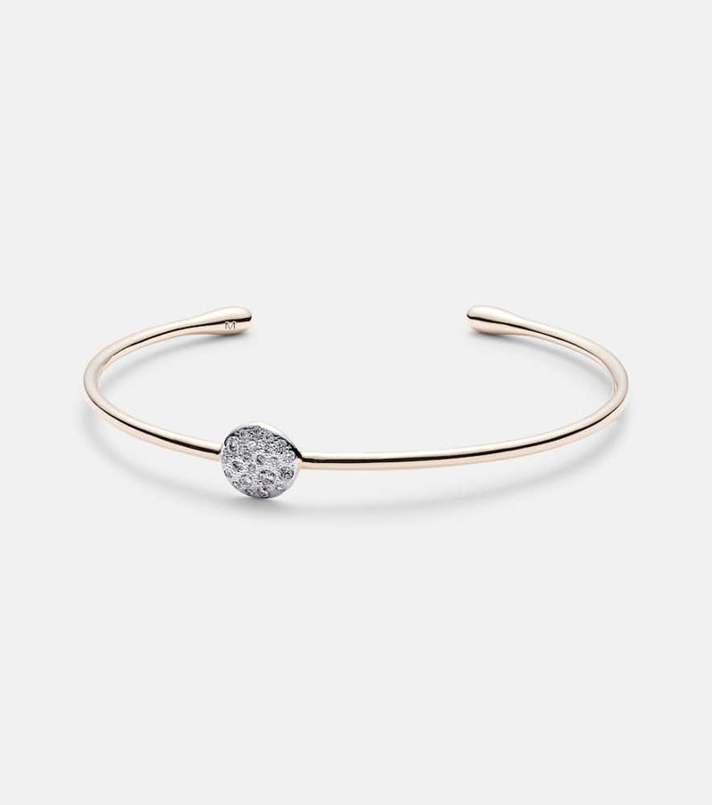 Pomellato Sabbia 18kt rose gold bangle with diamonds