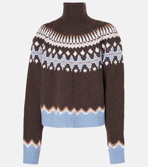 Alanui Embroidered wool turtleneck sweater