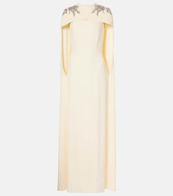 Erdem Embellished caped gown