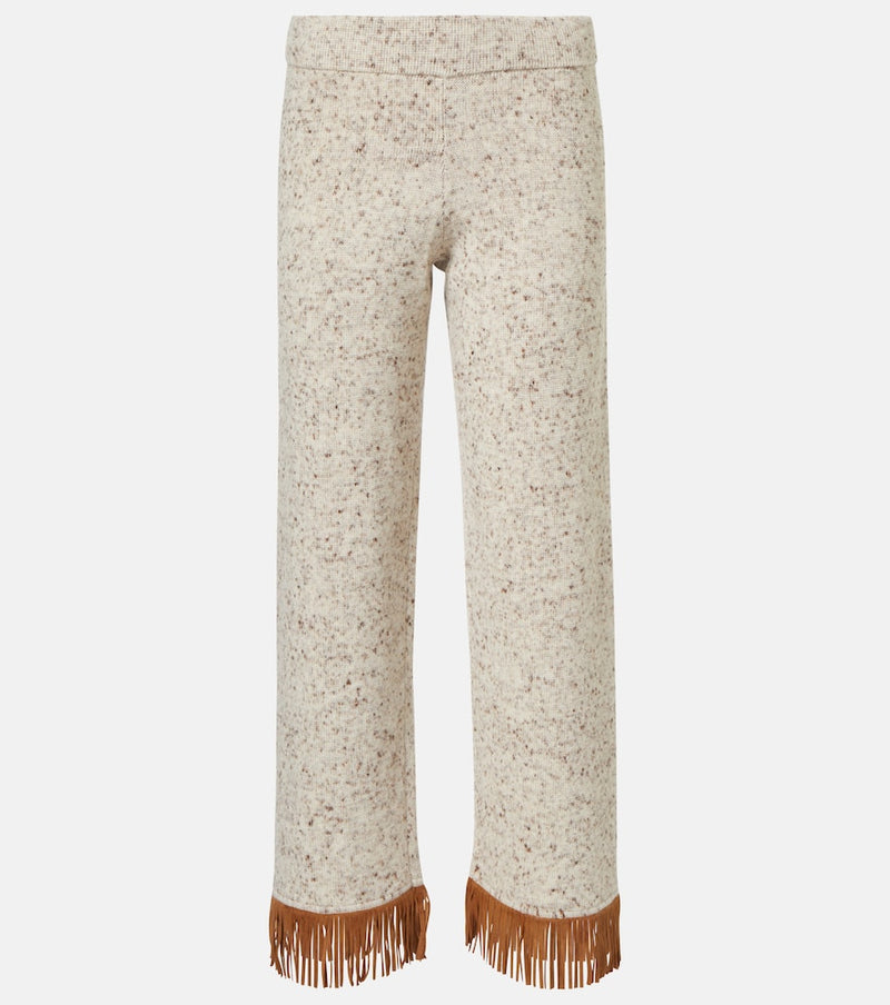 Alanui Dreamscape fringed wool-blend pants