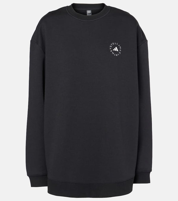 Adidas by Stella McCartney Oversized cotton-blend fleece sweatshirt