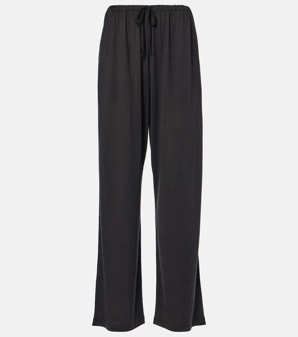 The Row Lanuit silk sweatpants