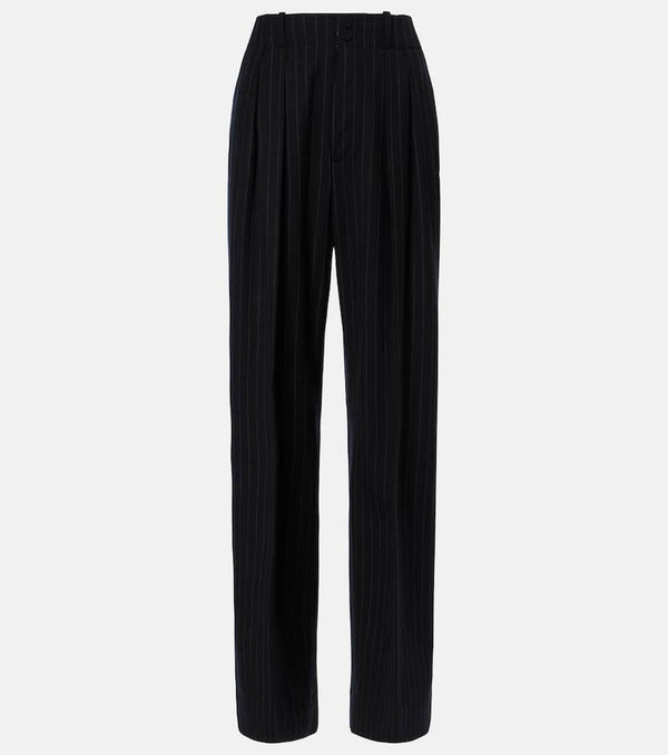 Plan C Pinstripe wool-blend wide-leg pants