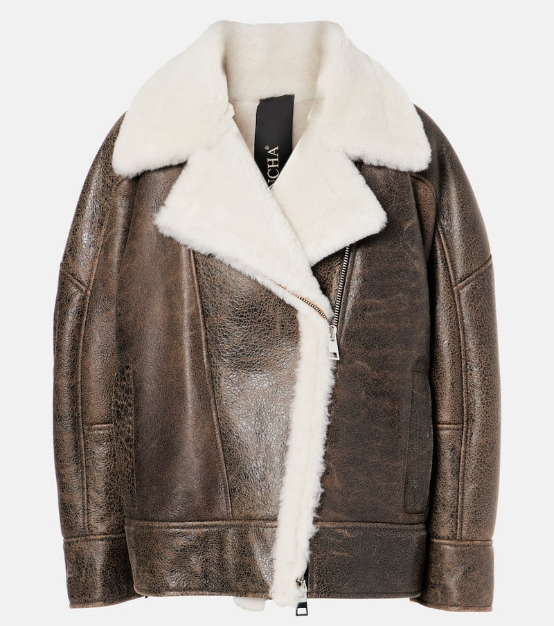 Blancha Oversized shearling jacket