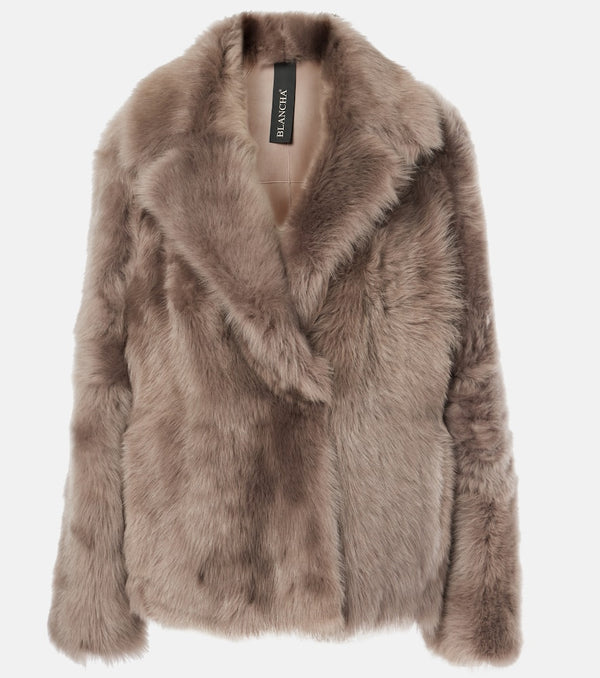 Blancha Leather-lined shearling jacket